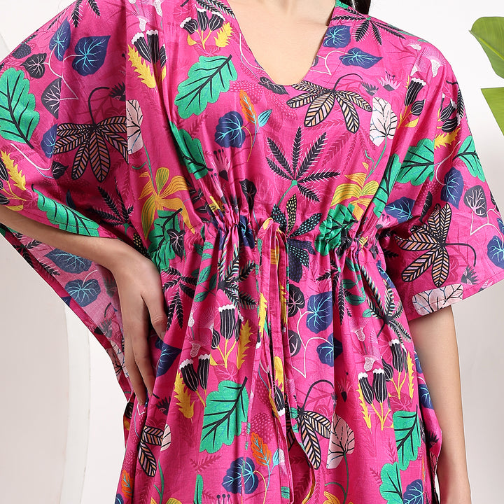 Boho cotton caftan – Moroccan style block print dress