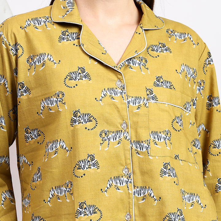 Family matching leopard print cotton pajamas – handmade PJs