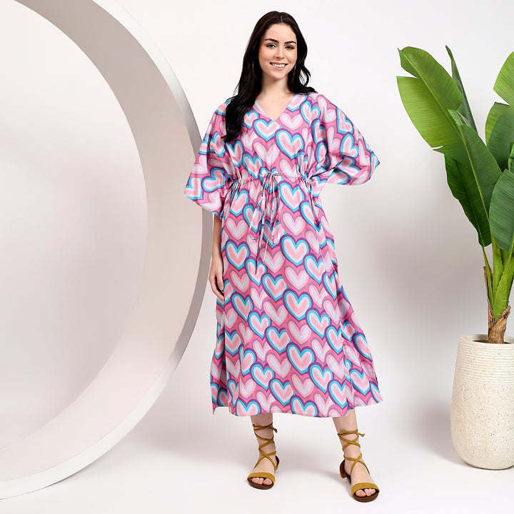 Indian Block Print Cotton Kaftan – Plus Size Caftan Dress