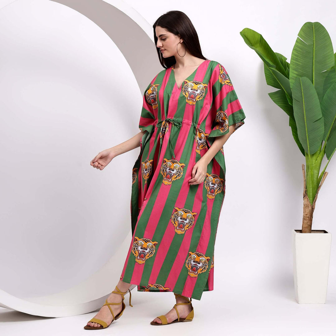 Animal print kaftan for women – cotton caftan dress