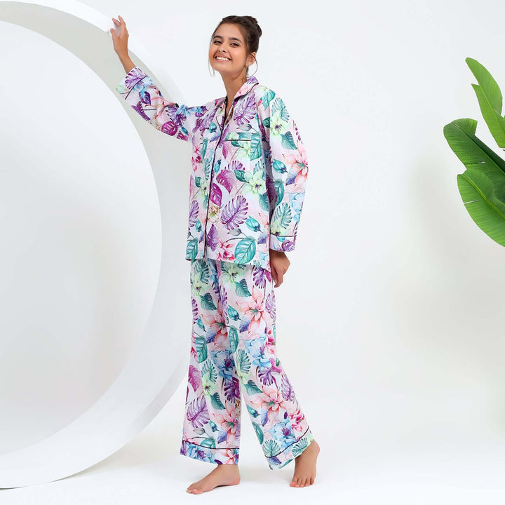 Indian pjs tropical pajamas pattern family matching sets