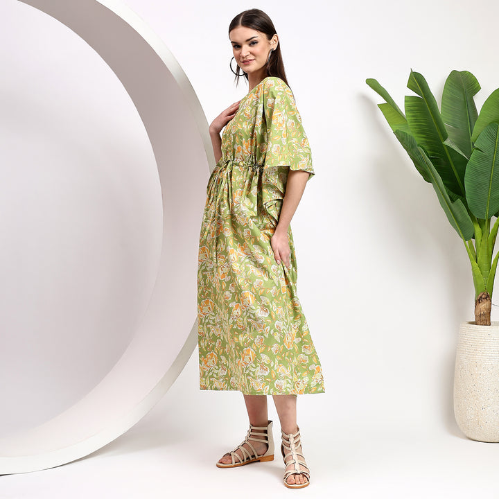 Boho handmade kaftan – Indian cotton block print caftan