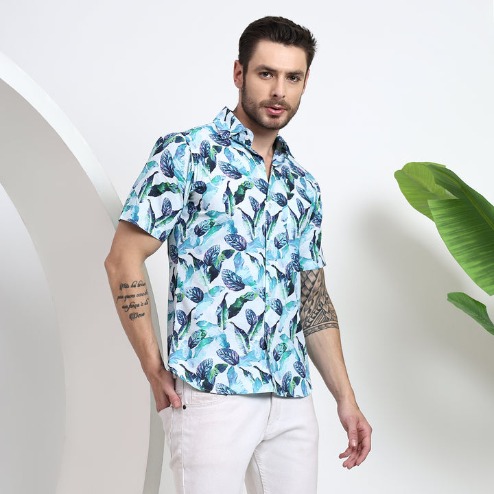 Tropical print shirts for men