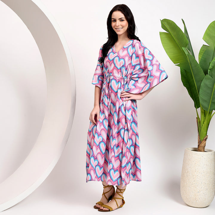 Boho cotton kaftan – Indian hand block print plus size dress