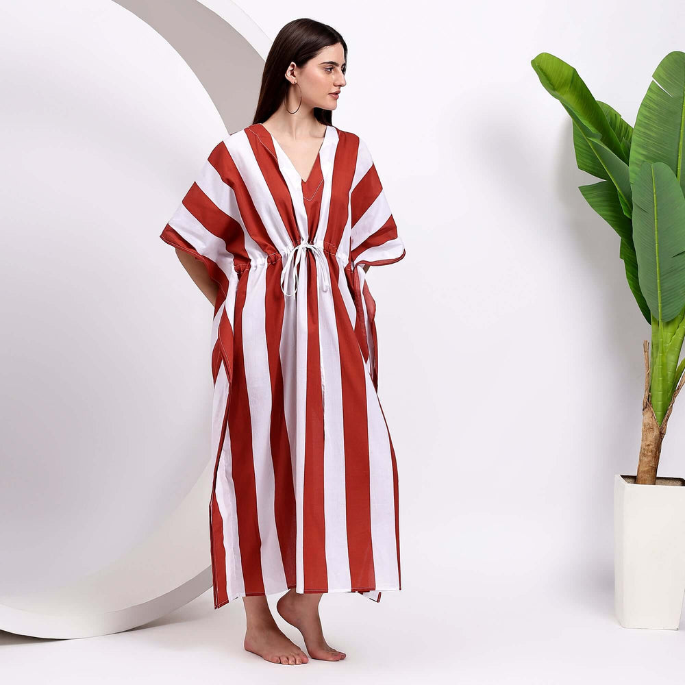 Handmade cotton kaftan abaya – boho block print