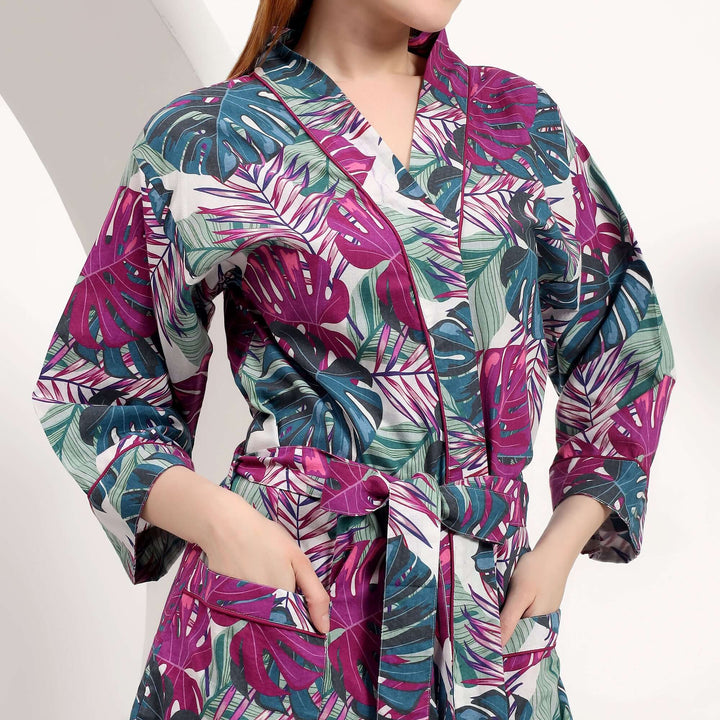 Indolibas wholesale Jaipur cotton tropical kimono – 5 piece case pack