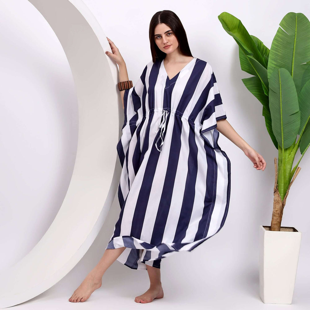 indian cotton boho dress Indian Block Print Floral Cotton Kaftan Boho Caftan Dress XXL / 50 Inches