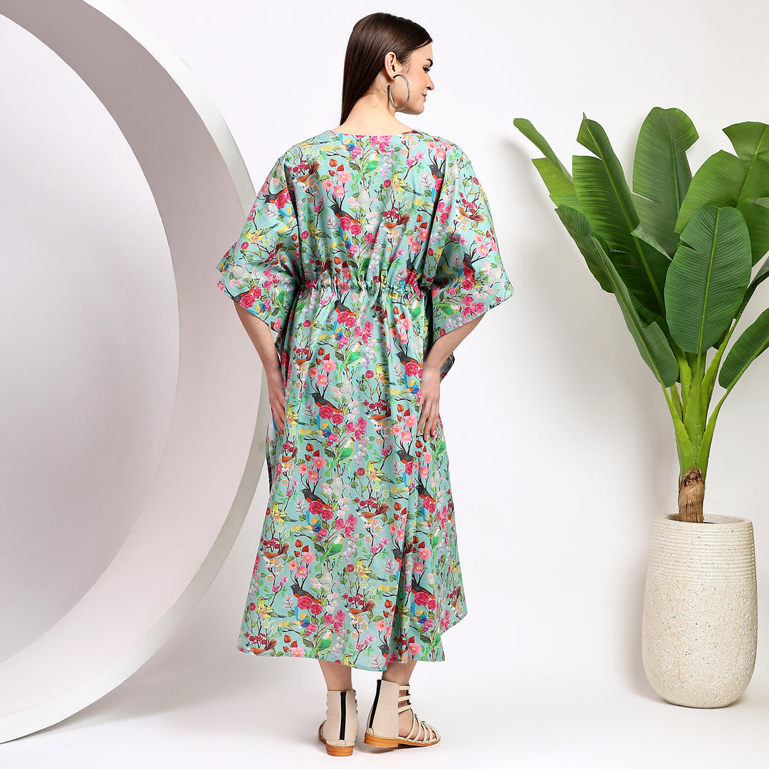 Moroccan caftan dress – Indian block print cotton kaftan