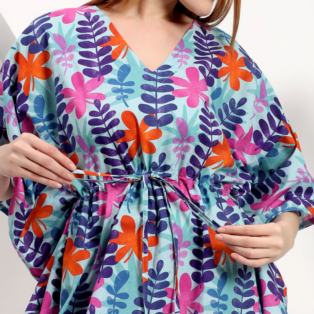 Indian cotton moroccan caftan worn as abaya caftan dress