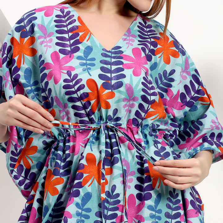 Indian cotton moroccan caftan worn as abaya caftan dress