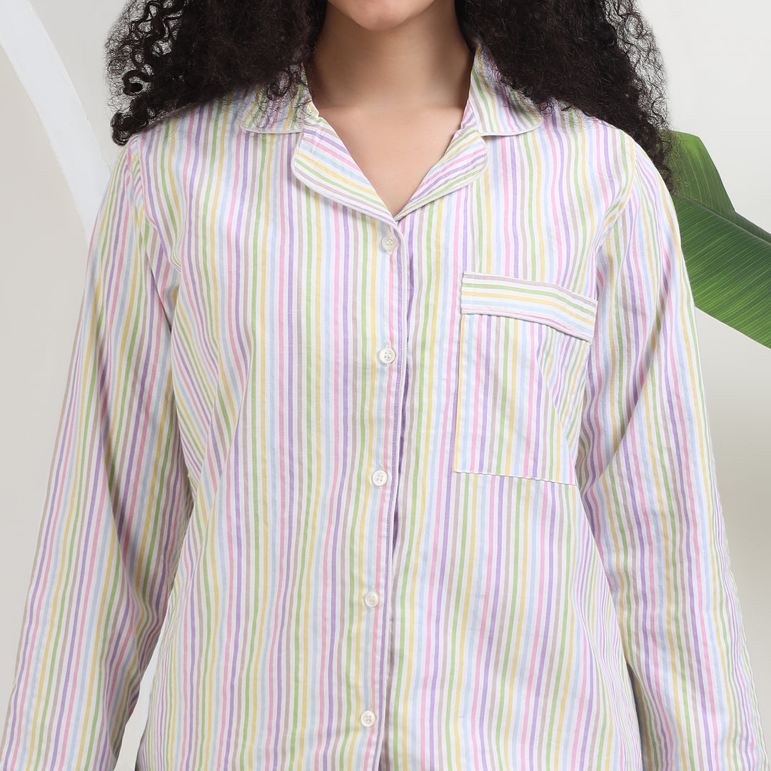 soft cotton pajama set for famaly matching thin striped