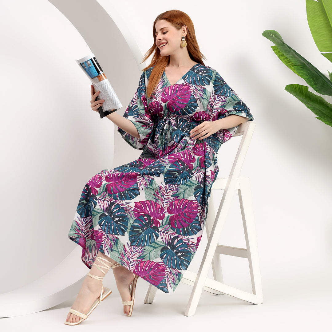 Oversized Bohemian Beach Cover Up Kaftan | Handmade Resort Wear – Indolibas