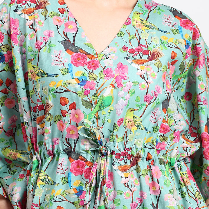 Hand printed Indian kaftan – Moroccan inspired cotton caftan