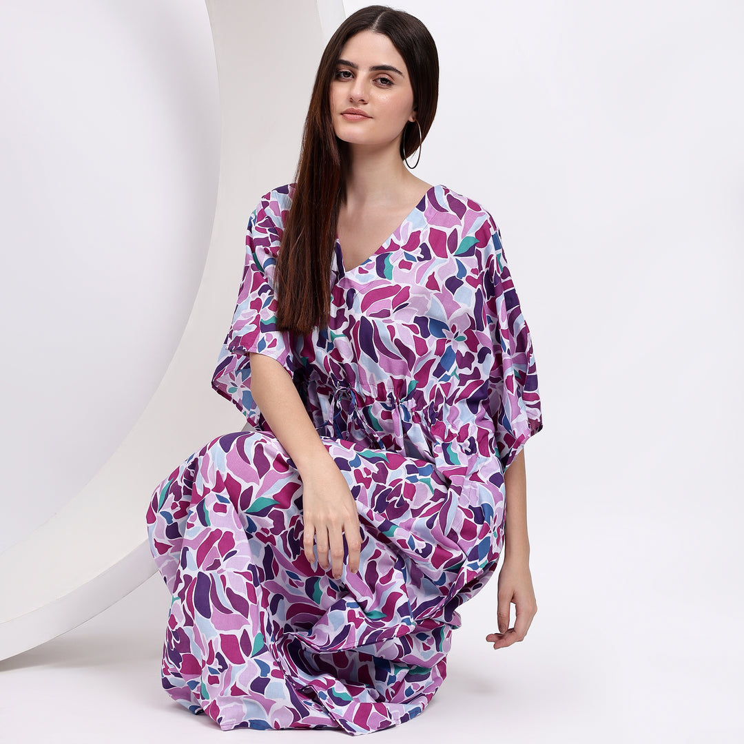 Printed maxi caftan