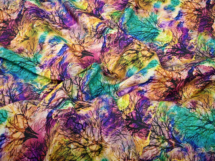 multicoloured pattern on fabric cotton