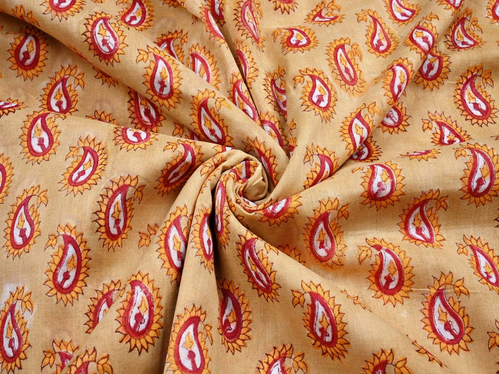 indian paisley printed cotton