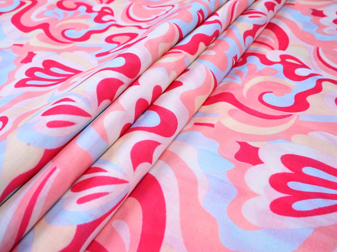 abstract cotton print fabric