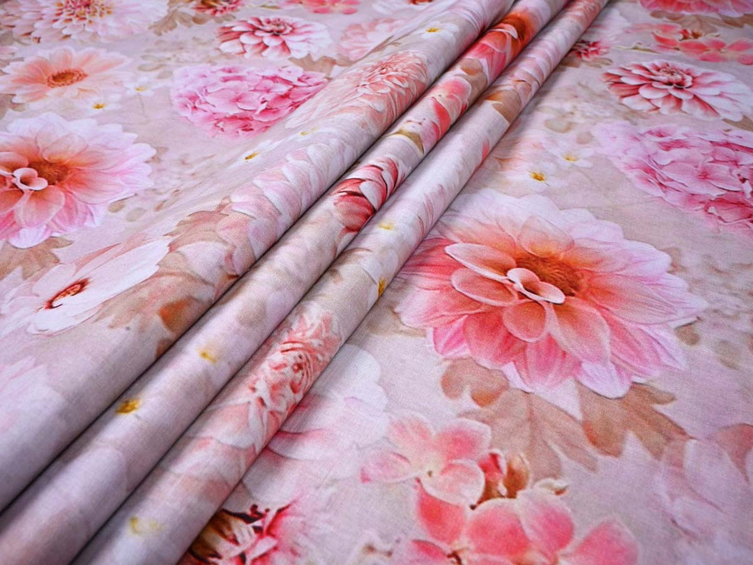 large floral printed fabric