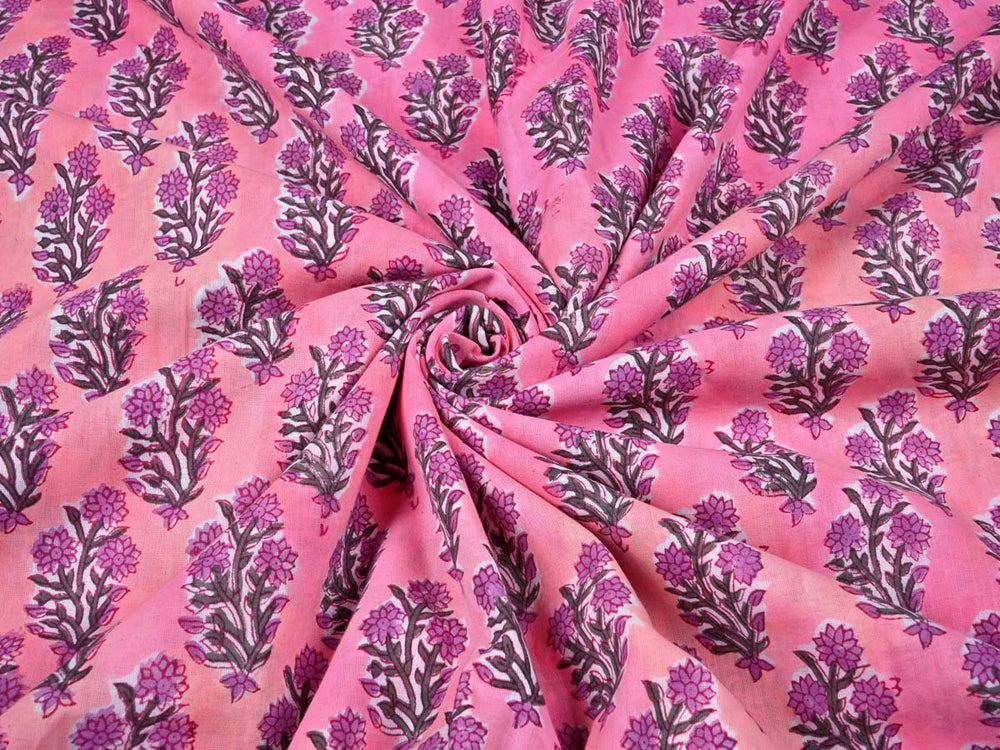 Vibrant floral print fabric