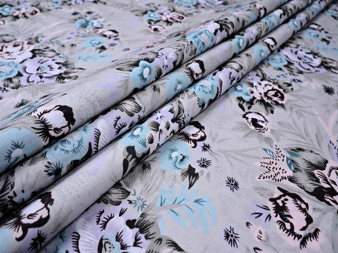 cotton grey fabric by the yard