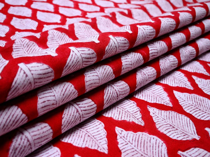 hand block printed cotton fabric