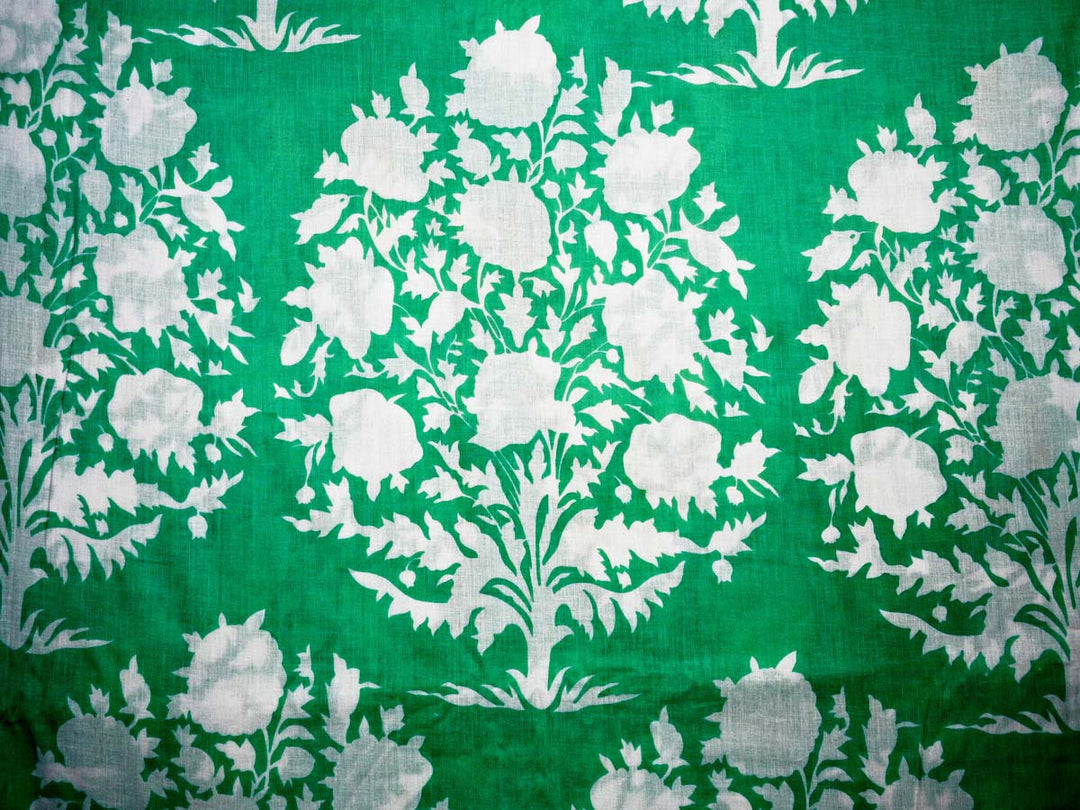 green cotton clothing material