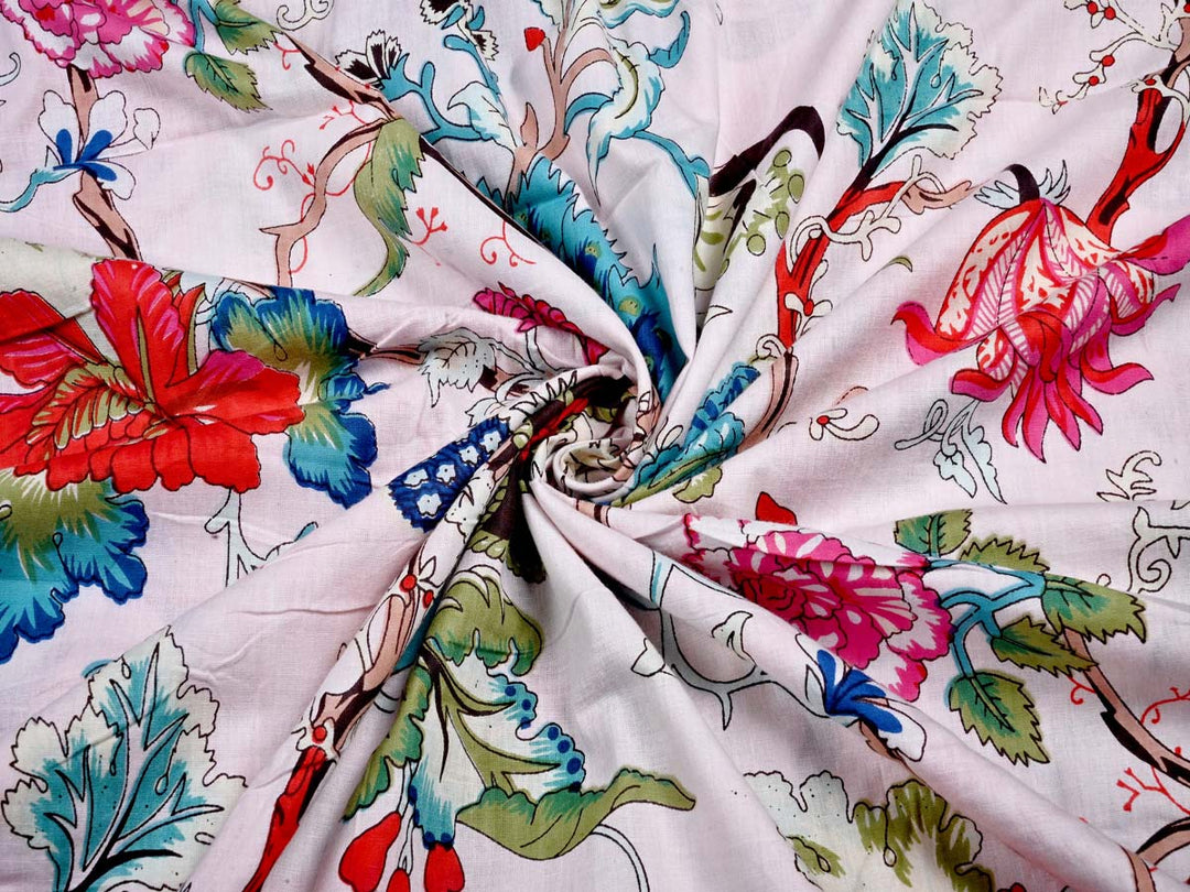muslin flower fabric for dress