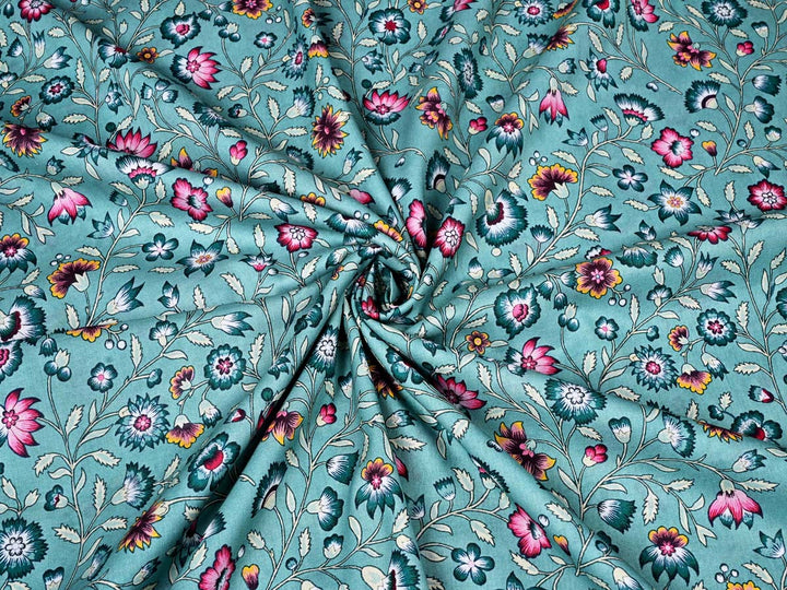 floral drapery and curtain fabric