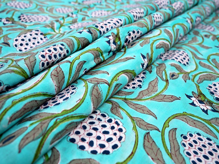 cotton fabric with fruit prints