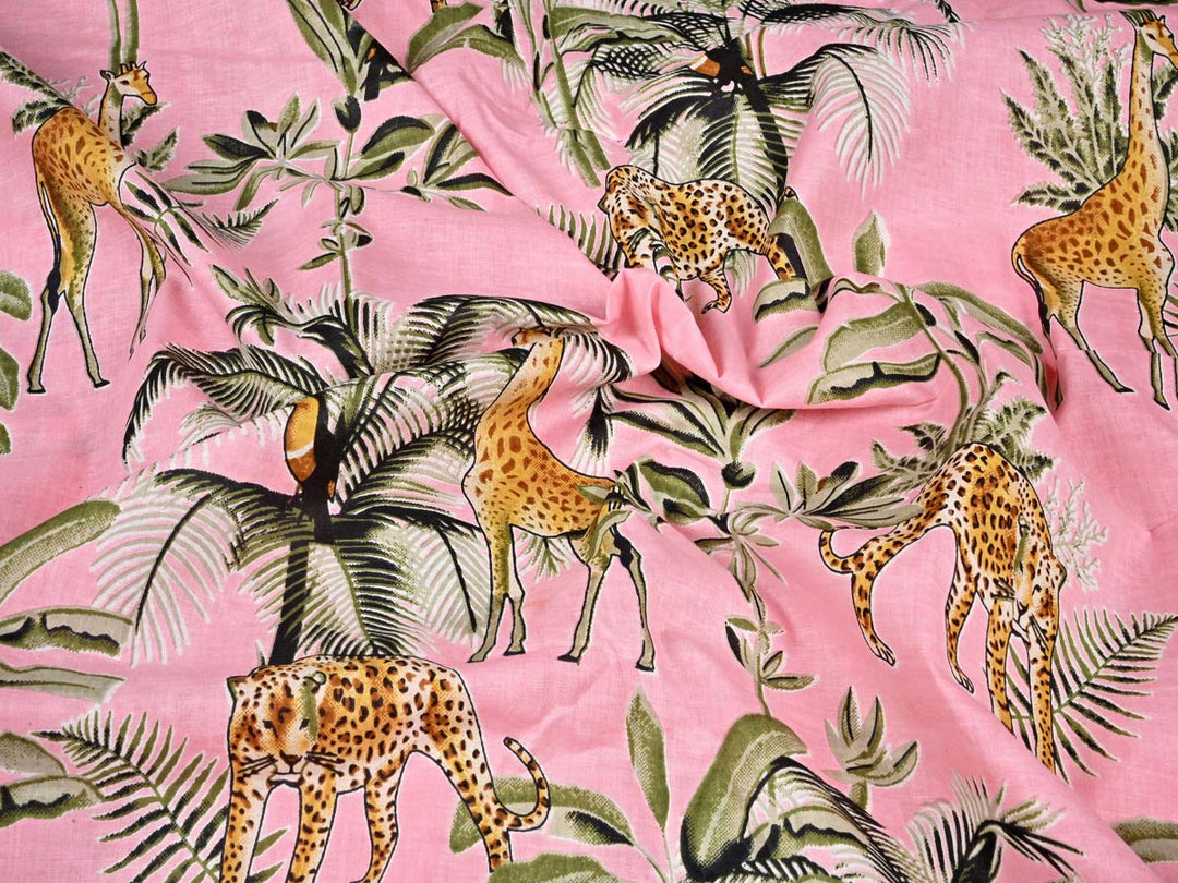 jungle safari fabric print cotton