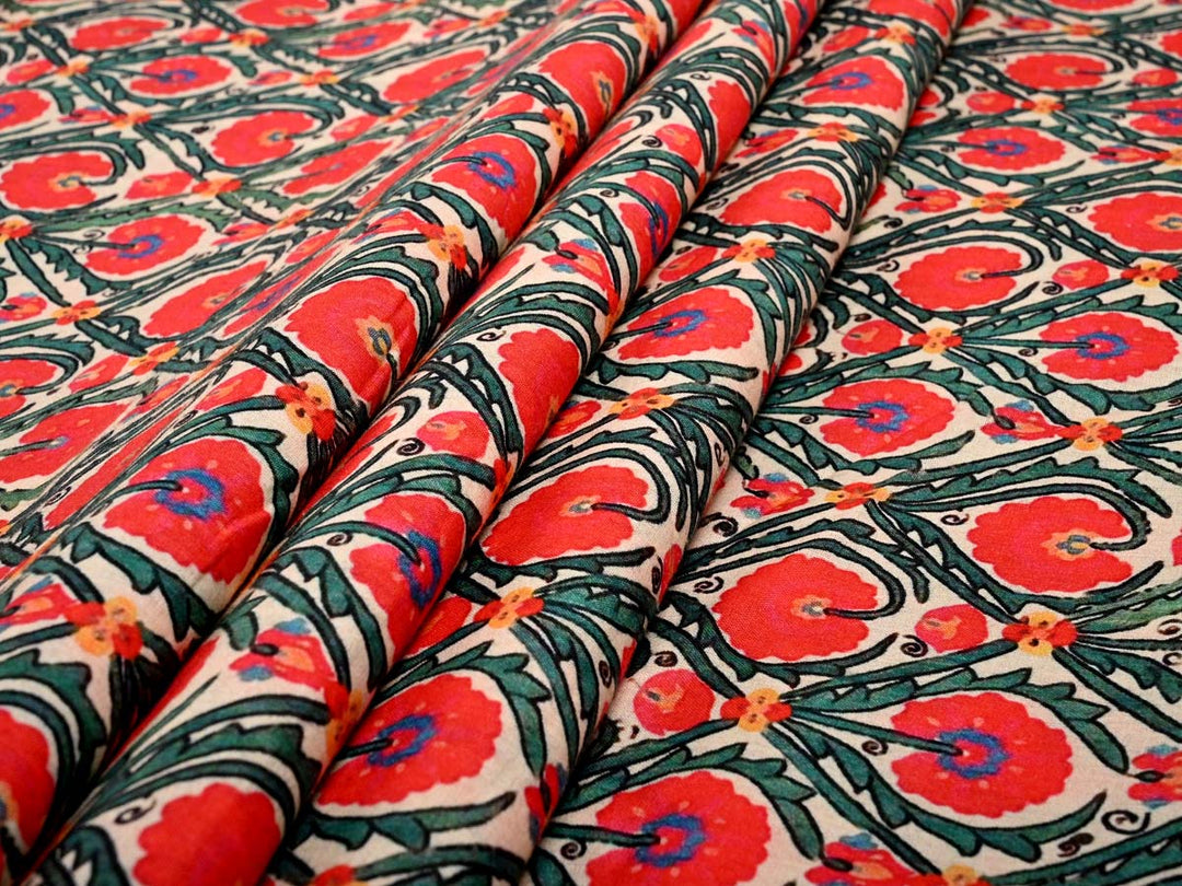 fabric with flower patterns