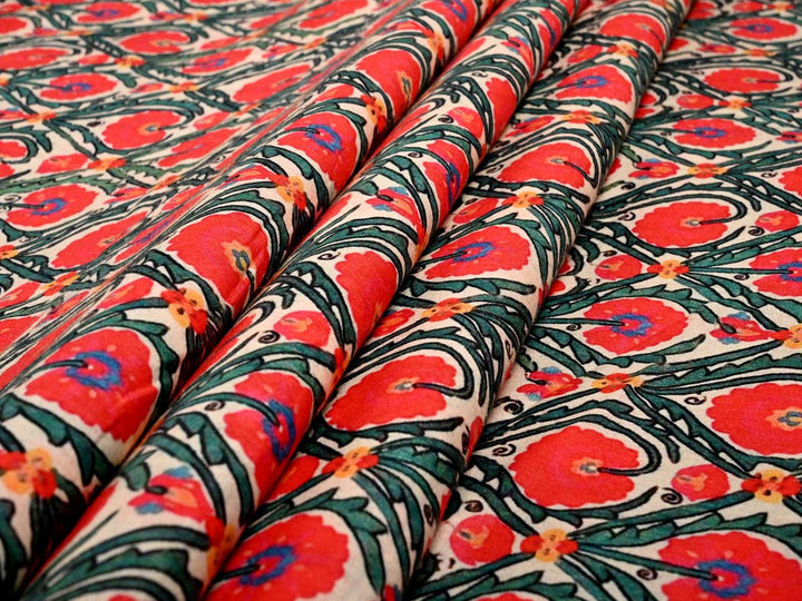 printed red floral clothes