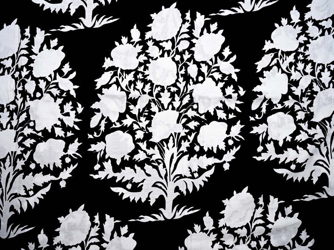 black white cotton quilted material