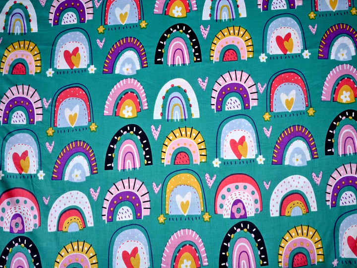 cotton rainbow fabric