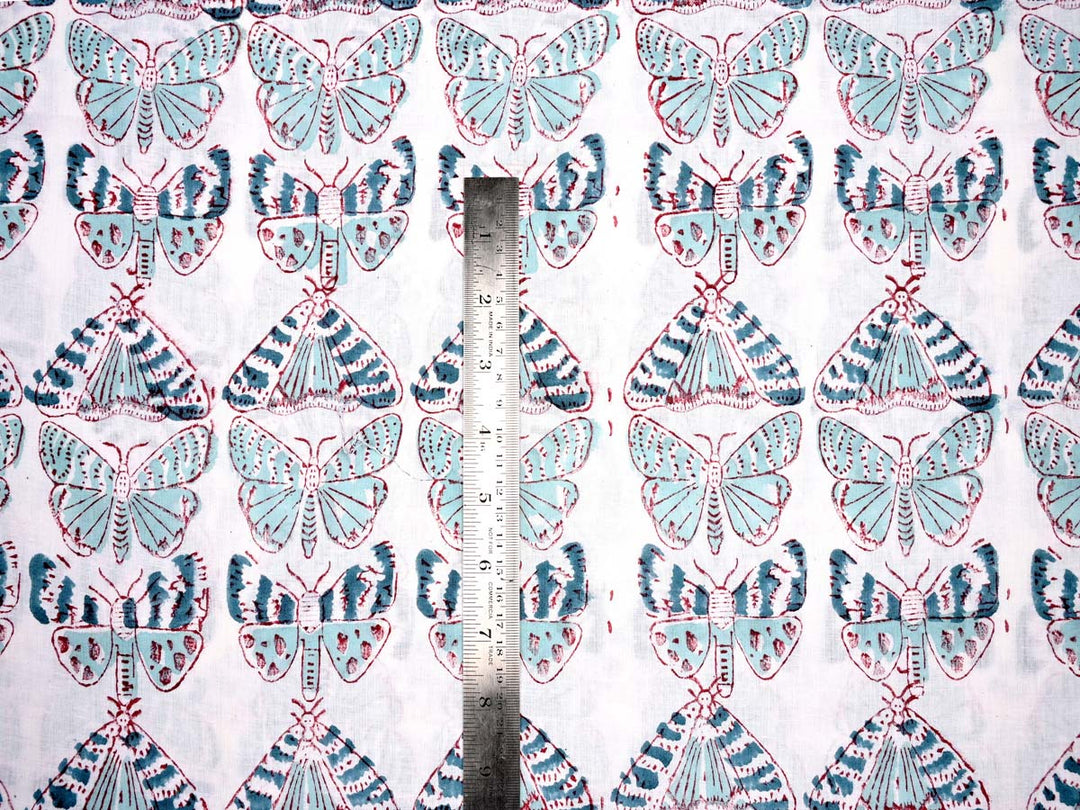 hand block printed fabric cotton