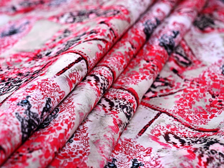 Digital Safari: Leopard Print Cotton Indian Fabric
