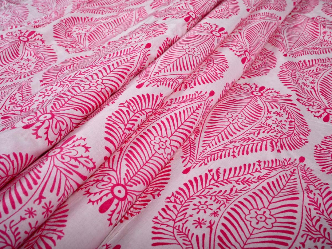 block printed fabric by the yard