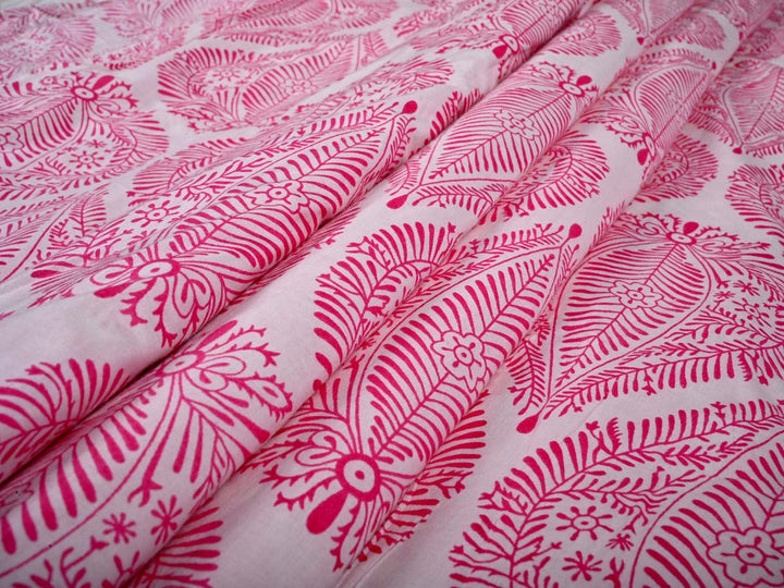 floral pink fabric for cotton dresses