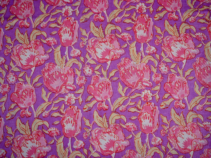 purple print fabric cotton