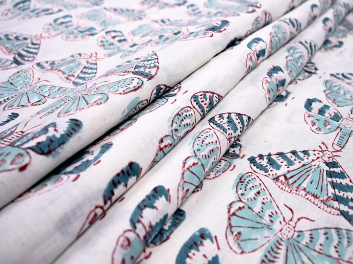 Exotic butterfly cotton fabric