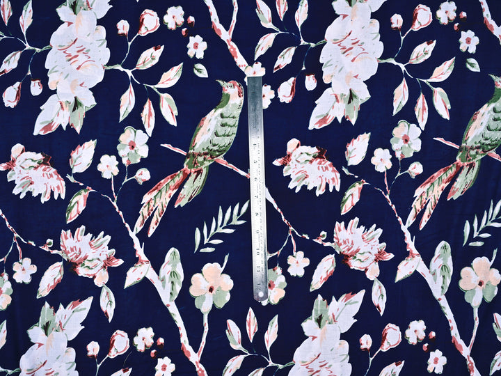 Retro Floral Print Material