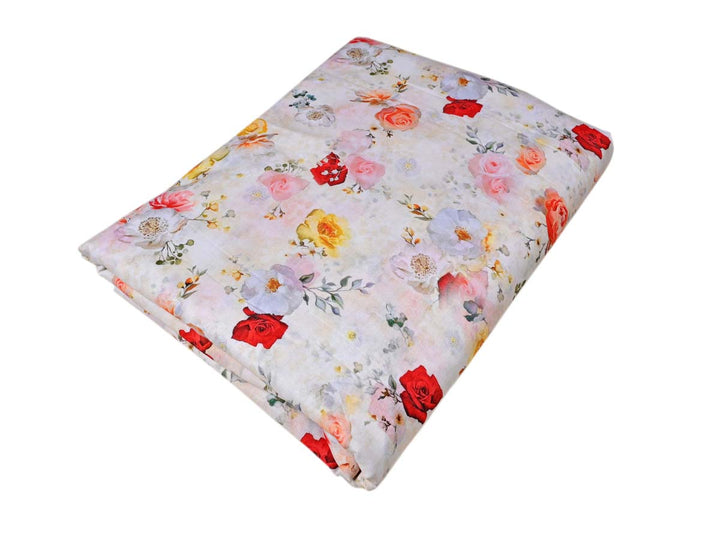 vibrant roses print cotton textiles