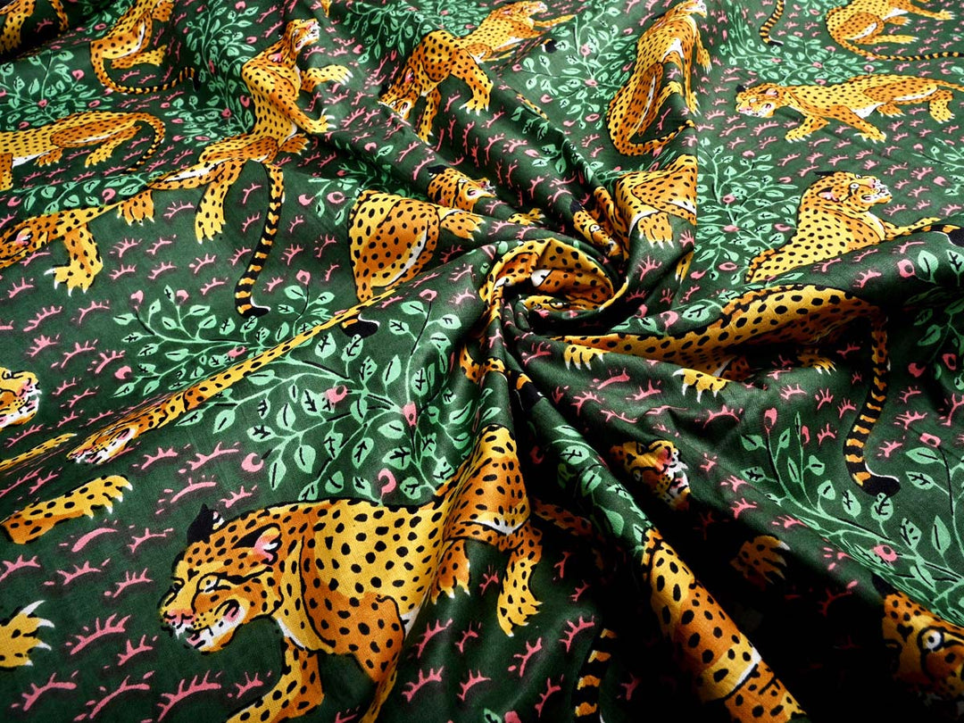 safari tiger fabric by the yard