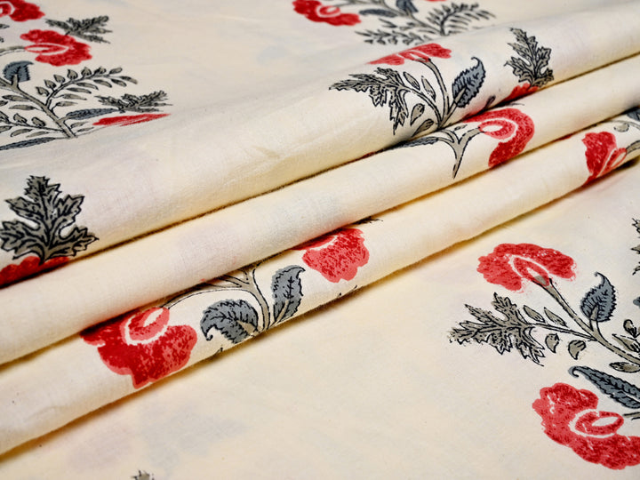 Floral vine print fabric