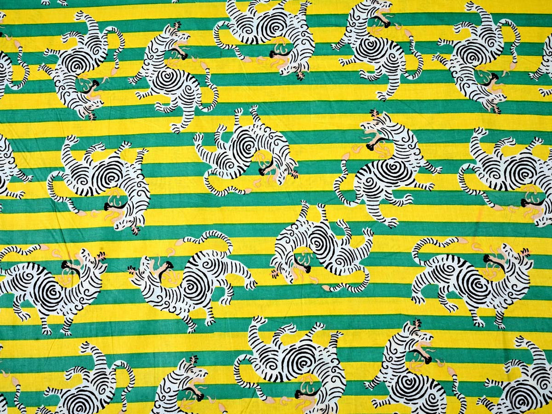 yellow artsy stripes textiles