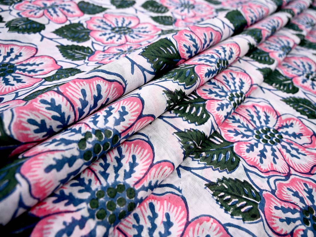 tropical flowers pattern on fabric