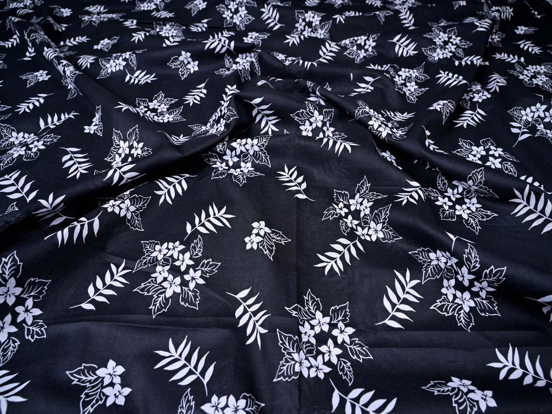 white leaf fabric by the yard 