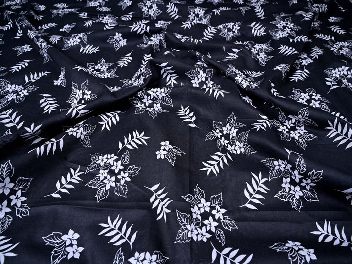 white leaf fabric by the yard 