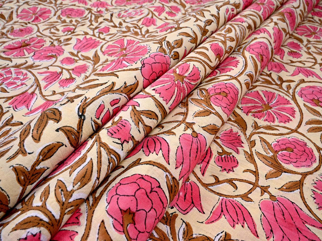 intricate indian floral fabric