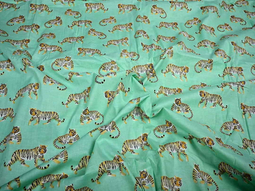 tiger print fabric cotton